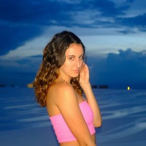 Hot pink tube top LF